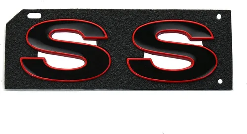 Vista 2 de 2 calcomanías de repuesto para guardabarros de Camaro SS 1996-2002 3D (negro rojo)