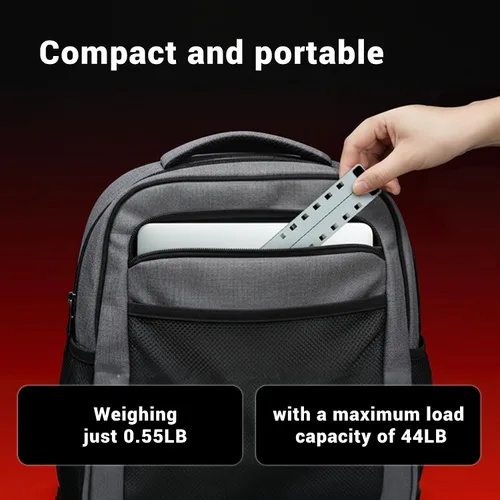 Vista 8 de Soporte para computadora portátil para escritorio, elevador ergonómico ajustable de 6 ángulos, portátil de aluminio plegable, soporte de computadora