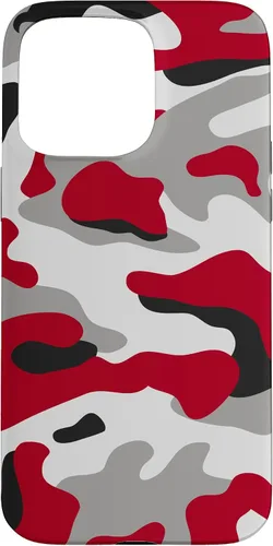 Vista 31 de red camo Print red and Black Camoflage Pattern Phone Case for iPhone 17