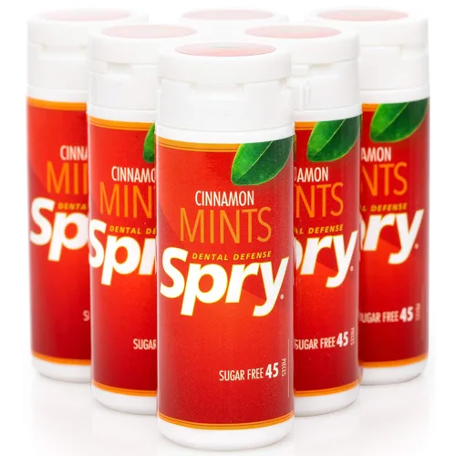 Vista 11 de Spry Xylitol Berry Blast Mints Caramelos sin azúcar - promueve la salud oral, aumenta la producción de saliva, detiene el mal aliento, sin OGM, sin