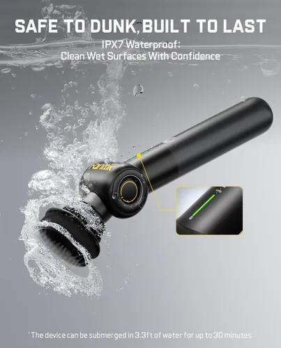 Vista 8 de Fanttik Flip G9 Pro - Limpiador eléctrico, motor VoltiPulse, limpiador de doble velocidad con 6 cabezales de cepillo, ángulo ajustable y mango Negro