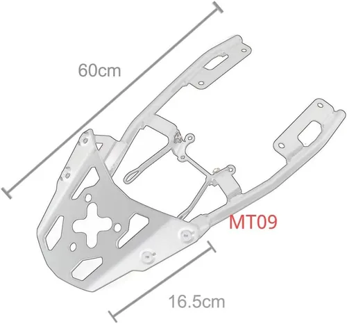 Vista 3 de Estante de carga para Yamaha y aha MT07 MT09 MT10 FZ07 FZ09 FZ10 motocicleta negro portaequipajes trasero con pernos 2014 2015 2016 2017