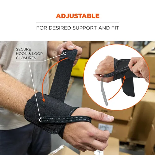 Vista 6 de Ergodyne ProFlex® 4000 soporte para muñeca de una sola correa