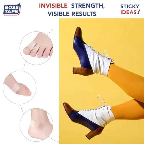 Vista 5 de Cinta de moda de doble cara, cinta adhesiva de tela y dobladillo, cinta transparente para mujeres, tira de ropa de doble pegado, cinta invisible