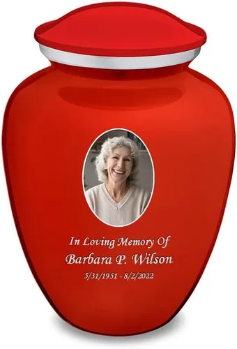 Vista 12 de Geturns Abraza pequeñas urnas de cremación personalizadas para cenizas humanas I Urna funeraria rosa brillante para hombres y mujeres con capacidad