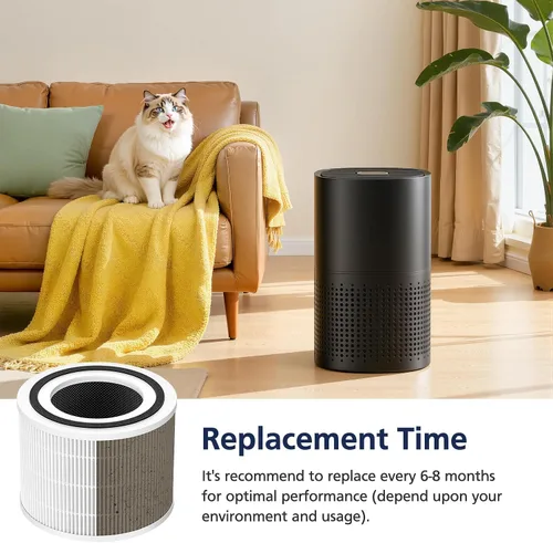 Vista 2 de 240 Filter Replacement Compatible with Puroair 240 Air Purifier, 3-IN-1 240 Air Filter for Puro, High-efficiency Activated Carbon, 2 Pack, White