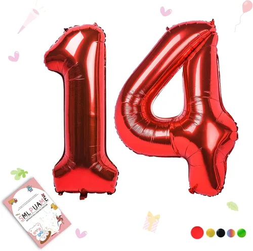Vista 68 de Globos grandes de 40 pulgadas de números del 0 al 9, globos numéricos para decoración de fiesta de cumpleaños, globos de helio de aluminio