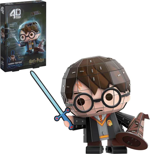 Vista 10 de 4D Build, Kit de modelo 3D de Hogwarts Express de Harry Potter, coleccionables de Harry Potter y decoración de escritorio, rompecabezas