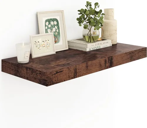 Vista 52 de Heimlove Estantes Flotantes de 12 Pulgadas de Profundidad, Estante de Pared de 12 x 12 Pulgadas de Largo, Estante de Exhibición y Almacenamiento