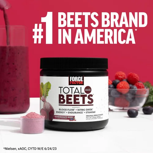 Vista 8 de Force Factor Total Beets Soporte de presión arterial con extracto de semilla de uva y polvo de raíz de remolacha sin OMG para la salud del corazón
