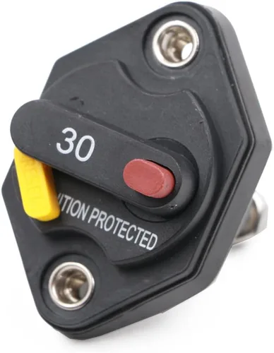 Vista 54 de E69 Interruptor de circuito de 10 A T3 con restablecimiento manual Mini de montaje en superficie IP66 Interruptor conmutable de 10 A