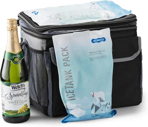 Vista 5 de Komax Bolsas de hielo grandes reutilizables para enfriadores – 12 a 15 horas de paquete de hielo de gel frío para juego de refrigerador – Paquetes