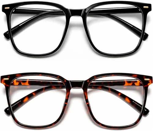 Vista 13 de Gafas cuadradas de gran tamaño con bloqueo de luz azul para mujeres y hombres, antifatiga para monitor de computadora, reducen la fatiga ocular