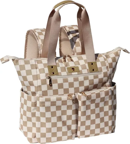 Vista 10 de ESVAN Bolsa de pañales Totepack Mochila 2 en 1 para mujer, multifuncional, de gran capacidad, con bolsillos aislados, viaje
