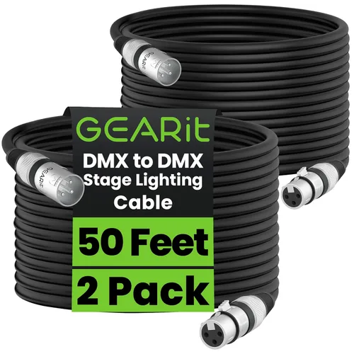 Vista 12 de GEARit XLR Cables de 1 pie 6 unidades de varios colores, cable de micrófono XLR macho a hembra, cable de micrófono blindado equilibrado