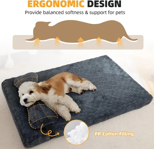 Vista 4 de Cama para perros con almohada para perros pequeños, cama ortopédica para perros con funda extraíble, alfombrilla lavable para mascotas de hasta 5