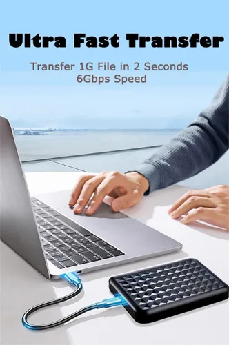 Vista 7 de Disco duro externo portátil ultradelgado de 320 GB USB 3.1 tipo C de 2.5'' HDD, almacenamiento para PC, Mac, portátil, PS4, PS5, Xbox One