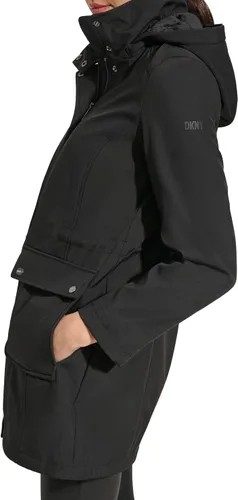 Vista 3 de DKNY womens Softshell Hooded Coat