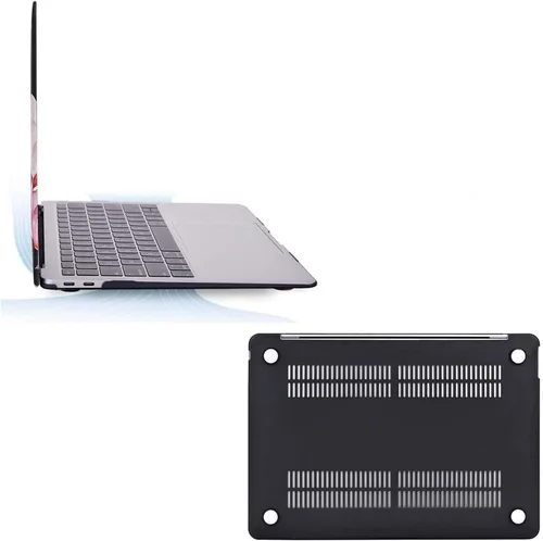 Vista 4 de MOSISO Funda compatible con MacBook Air de 13 pulgadas, versión 2020-2018 A2337 M1 A2179 A1932, funda rígida de peonía de plástico, cubierta