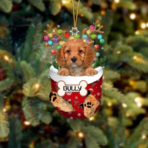 Vista 106 de IZI POD Affenpinscher Adorno de Navidad personalizado para perro, adorno de bolsillo de nieve para perro para árbol de Navidad, adorno acrílico