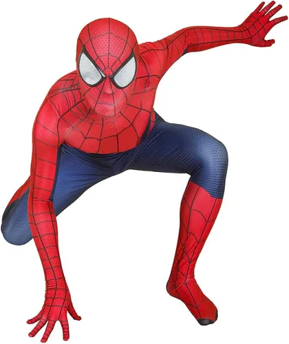 Vista 3 de Egxpiujt Disfraz de superhéroe para cosplay, disfraz de Halloween para adultosniños, disfraz unisex de elastano