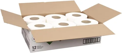 Vista 3 de Sofidel Right Choice - Toalla de baño de 2 capas Jumbo color blanco, 9 x 700 pies, 12 por caja.