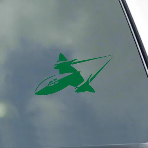Vista 8 de SR-71 Blackbird Pilot - Calcomanía de vinilo de KLO Graphics Reconnaissance Aircraft Flight Crew A-12 SR71 A12 Sled Habu Negro mate