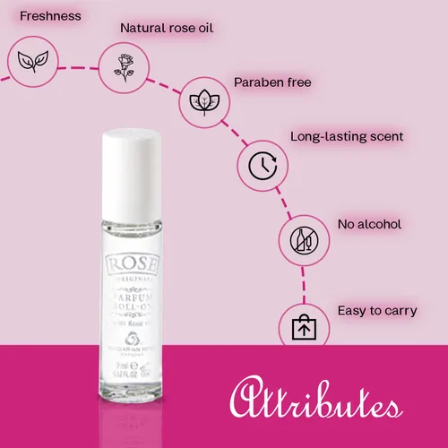 Vista 6 de Perfume de rosa búlgara roll-on con aceite de rosa natural, sin alcohol, fragancia aromática natural, perfume unisex, perfecto para todos, 0.3 fl oz