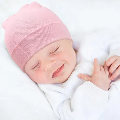 Vista 3 de BQUBO Baby Hats and Mittens Infant Cotton Beanie Gloves No Scratch Set Newborn Hospital Hat for Boys Girls