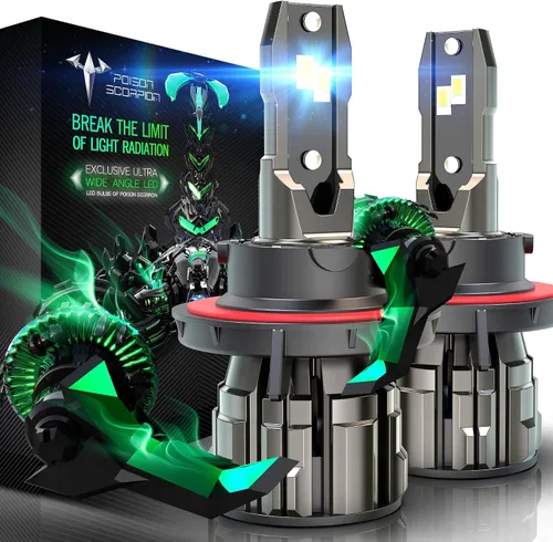 Vista 15 de POISON SCORPION Faros antiniebla H4, foco 6500K 600% con ventilador, paquete de 2