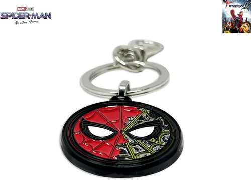 Vista 5 de Llavero oficial de Spider-Man Split Mask, NO Way Home Marvel Studios con licencia de Spider-Man Marvel Legends