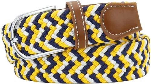 Vista 31 de Mixed Color Woven Stretch Braided Belts for Men and Women Fashion Elastic Belts