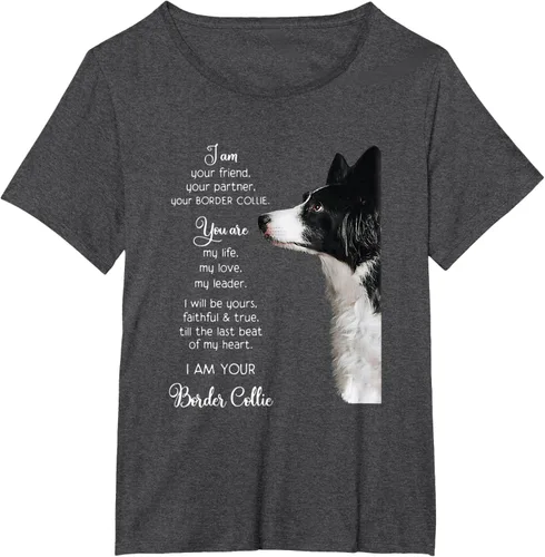 Vista 26 de Funny I Am Your Friend Your Partner Your Border Collie - Camiseta de regalo, Negro, S