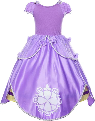 Vista 3 de JerrisApparel Disfraz de princesa para niñas hasta el suelo para fiesta de cumpleaños