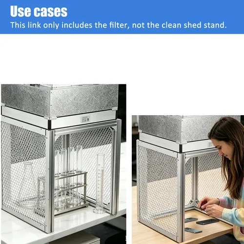 Vista 7 de FFU HEPA H14 - Filtro de flujo laminar, unidad de filtro de ventilador actualizada (incluye filtro HEPA) 100/ISO Clase 5 sala