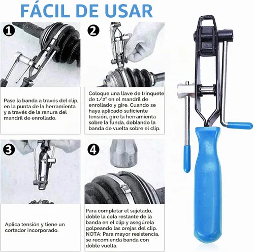 Vista 7 de Juego de 22 alicates de abrazadera de arranque CV, herramienta de bandas de abrazadera de oreja para junta CV, herramienta de extracción de eje CV