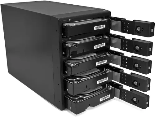 Vista 4 de Oyen Digital Mobius 5-Bay FW800, eSATA, caja para disco duro RAID USB 3.0