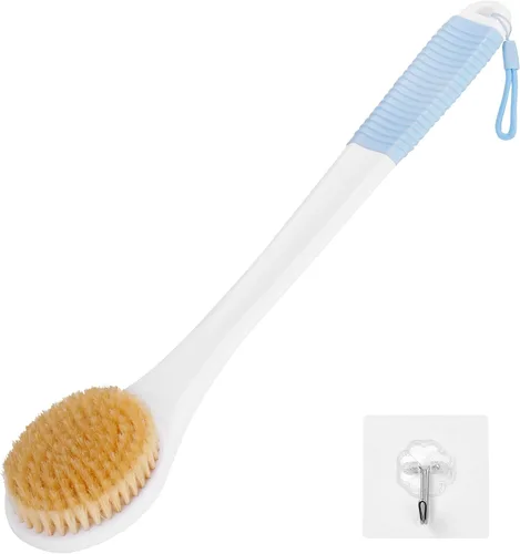 Vista 14 de Limpiador de espalda para ducha, cepillo corporal de ducha para limpieza con mango largo para ducha, limpiador de espalda de 17 pulgadas para ducha