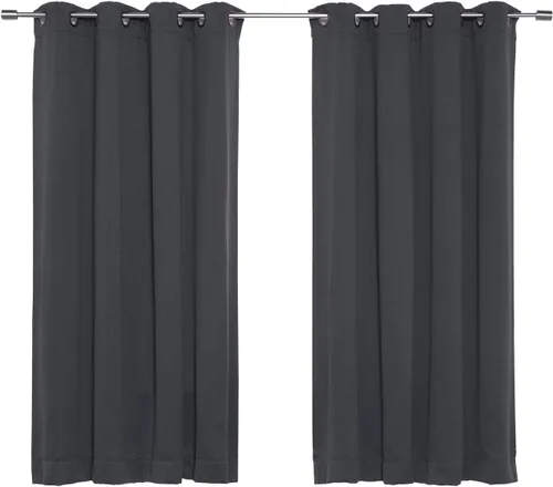 Vista 18 de Best Home Fashion Cortinas opacas con aislamiento térmico, ojales de acero inoxidable y níquel, color rosa bebé, 52 pulgadas de ancho x 63 pulgadas