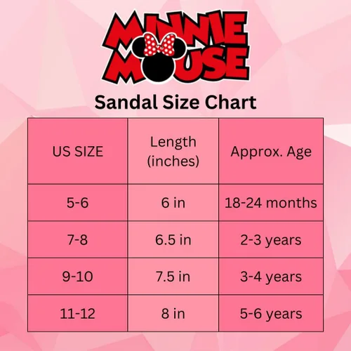 Vista 6 de Disney Sandalias de Minnie Mouse para niñas, zapatos de verano para niños, zapatos de agua para playa, correa ajustable, puntera abierta, sandalias