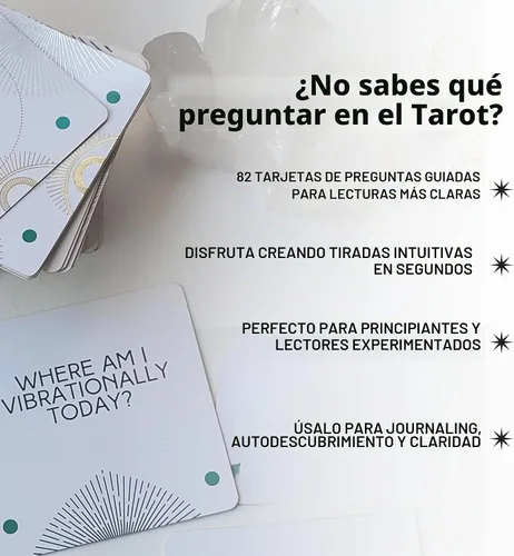 Vista 2 de Tarot Spread Deck: 82 tarjetas de preguntas para claridad e impacto. Herramienta de aprendizaje del tarot, artesanía se propaga intuitivamente