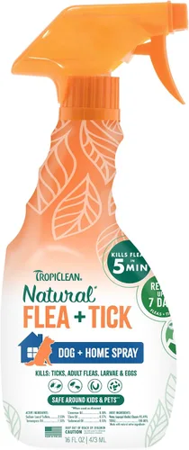 Vista 12 de TropiClean Aerosol natural para pulgas y garrapatas para el hogar, espray de pulgas de máxima resistencia para alfombras y muebles, apto