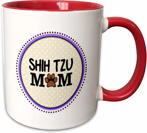 Vista 9 de 3dRose Shih Tzu Dog Mom - Taza de 11 onzas, color negro