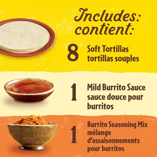 Vista 5 de Old El Paso Kit de cena de burrito, 510 g/18 oz {Importado de Canadá}