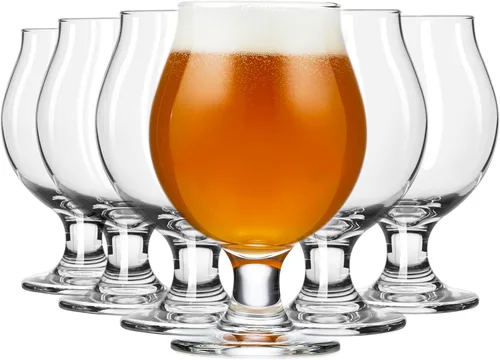 Vista 10 de Libbey Crafts Brew Juego de Vasos de Cerveza Tulipán Belga, Elegante Juego de Vasos de Cerveza Belga de 6 para Cerveza Belga, Juego de Regalo Apto