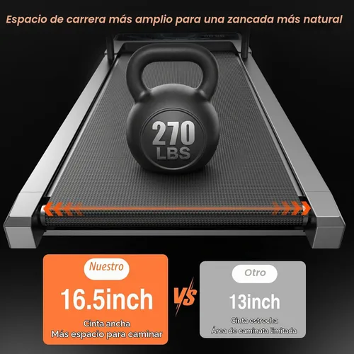 Vista 5 de Walking Treadmill Pad with Adjustable 8% Incline and Handle Bar for Home Walking Treadmill Pad