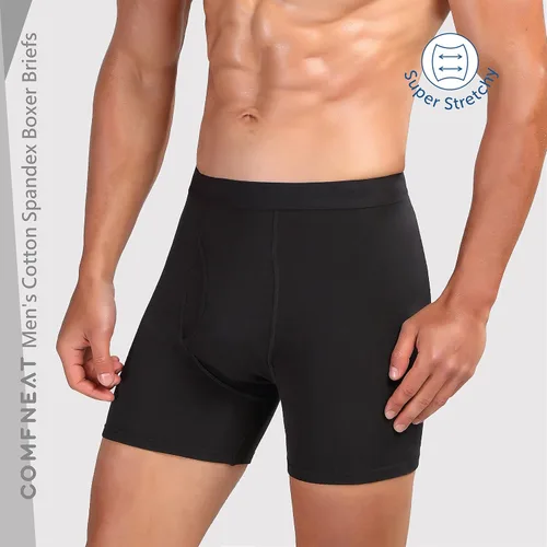 Vista 2 de Comfclean - Calzoncillos para hombre, 5 o 7 unidades, algodón y elastano, sin etiquetas, cómodos, suaves, elásticos