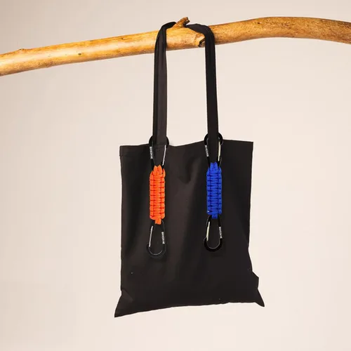 Vista 8 de BRAVESHINE Mosquetón de llavero con clip de paracord, gancho de anillo en D para lanyard, colgador para cochecito, llavero para botella de agua