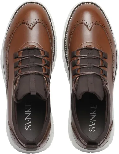 Vista 2 de SVNKE Zapatillas de vestir para hombre, zapatos casuales de moda con cordones, zapatos Oxford formales