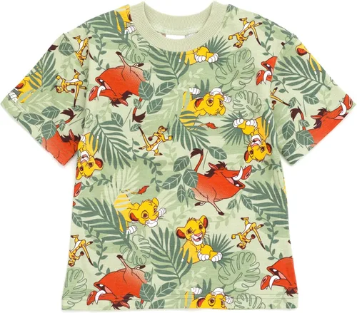 Vista 3 de Disney Mickey Mouse Lion King Pixar Toy Story - Conjunto de camiseta y pantalones cortos de felpa francesa para niño grande